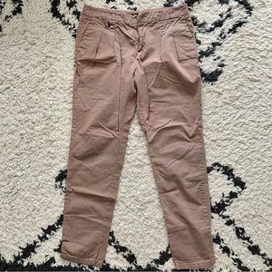 ZARA slim fit khakis, mid rise. Size medium.